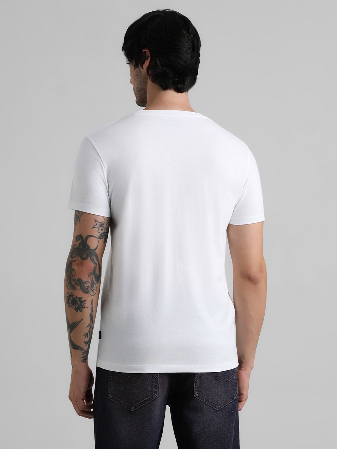 White Floral Print T-shirt