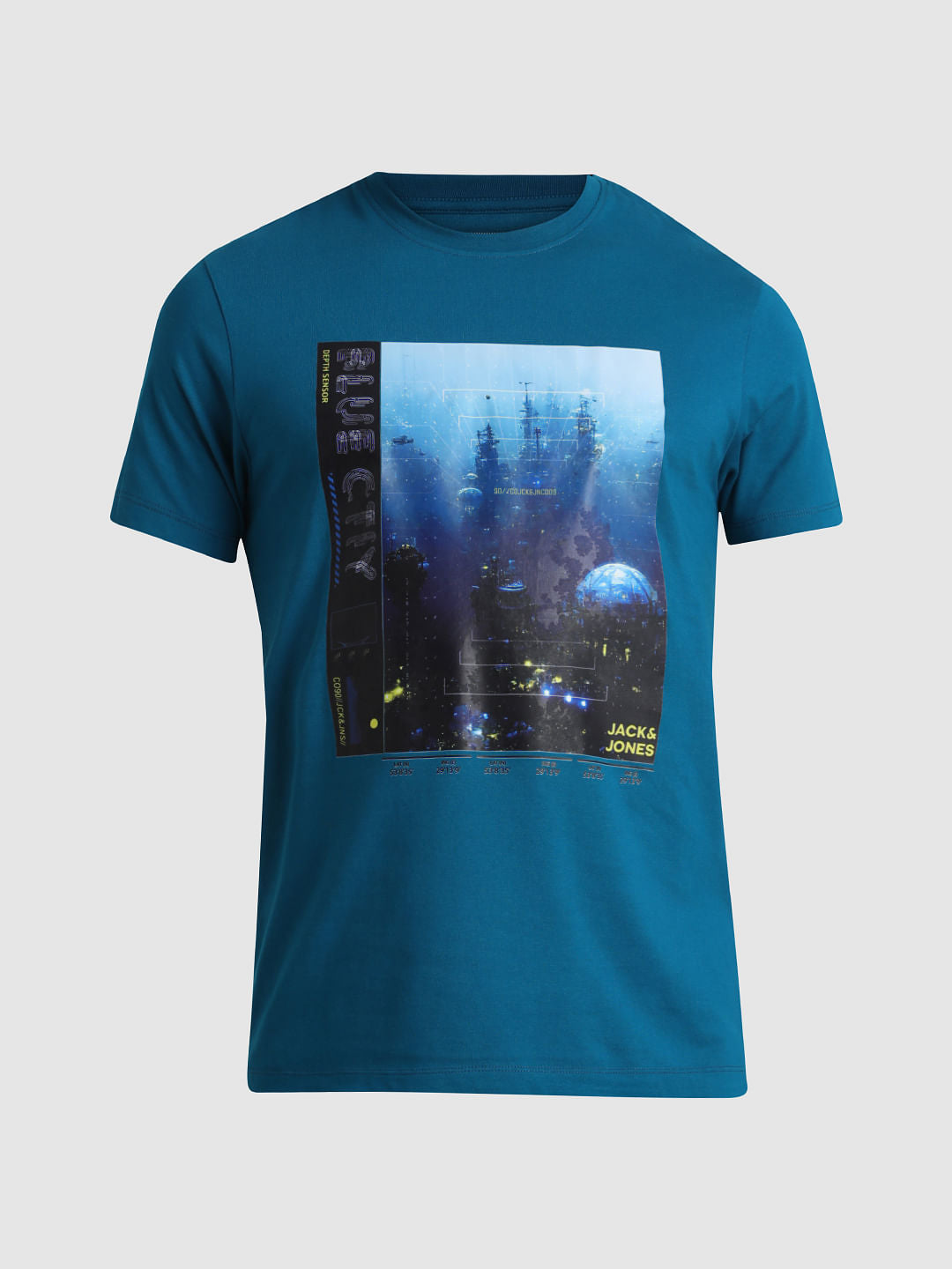Blue Graphic Print T-shirt