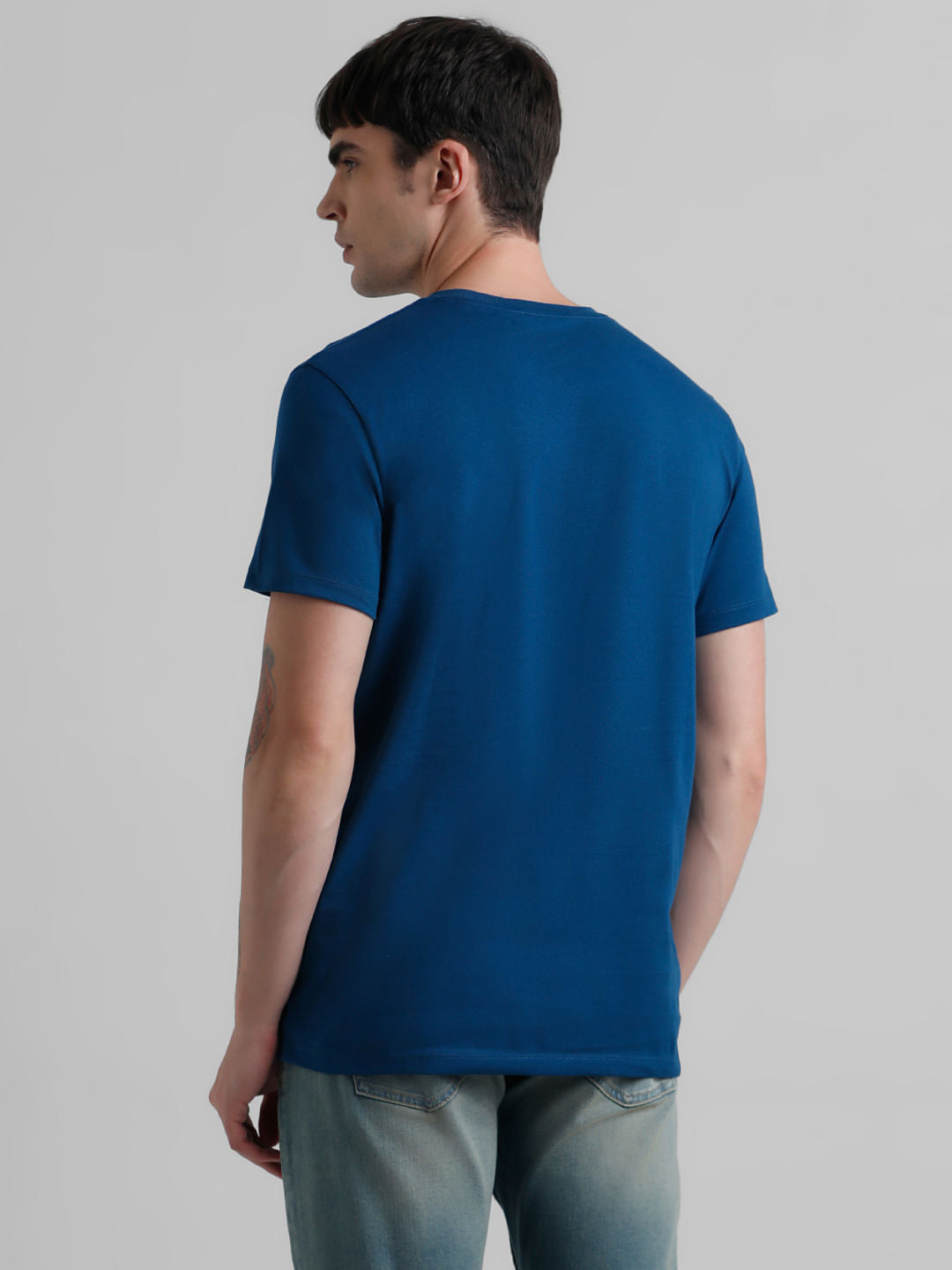 Green Printed Crew Neck T-shirt