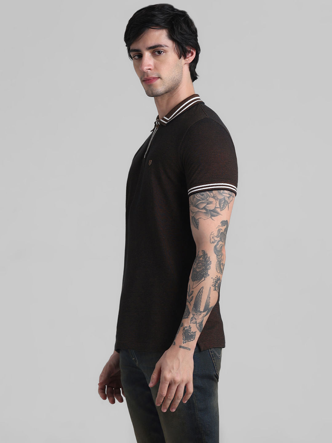 Golden Brown Cotton Polo