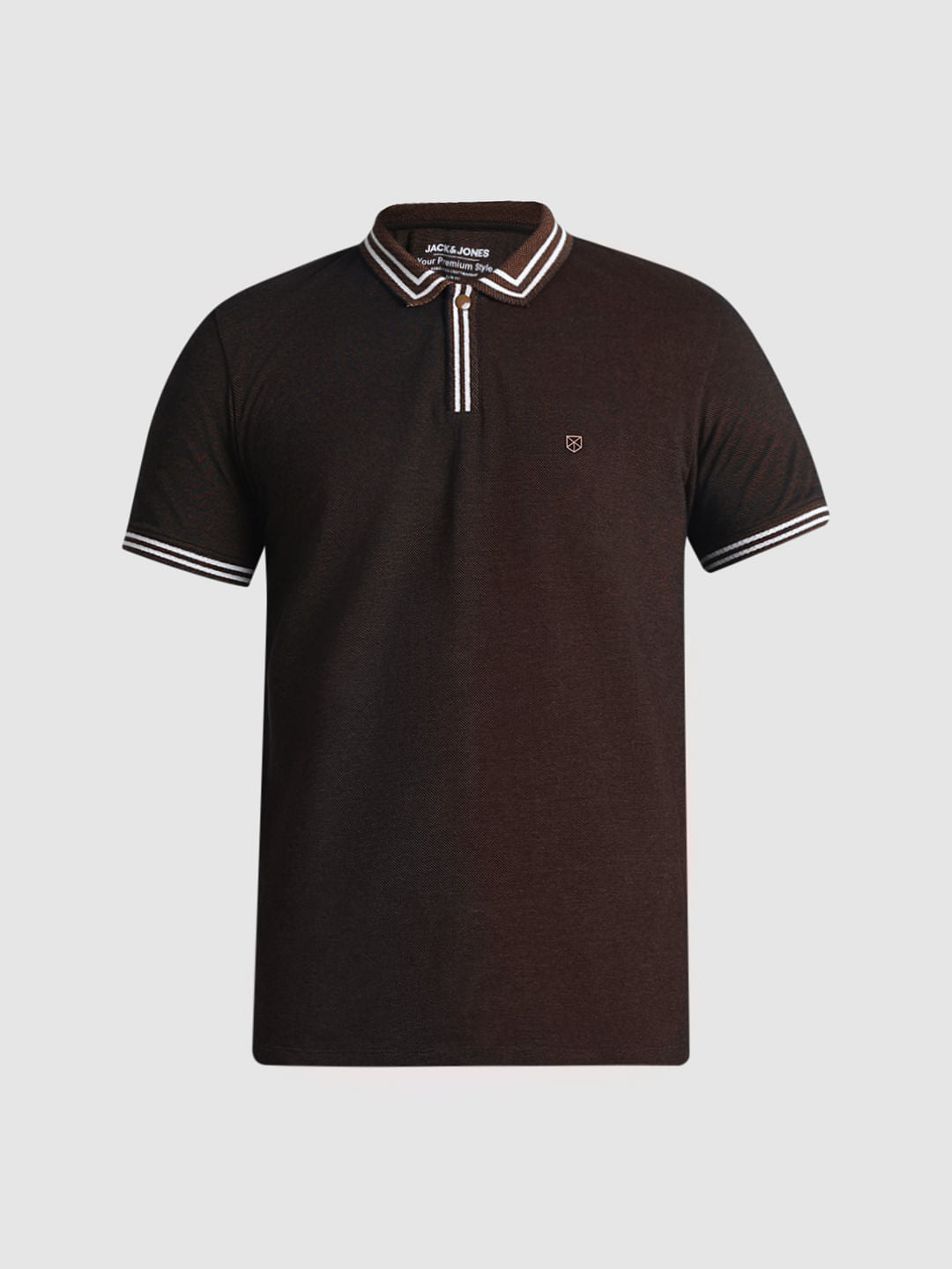 Golden Brown Cotton Polo