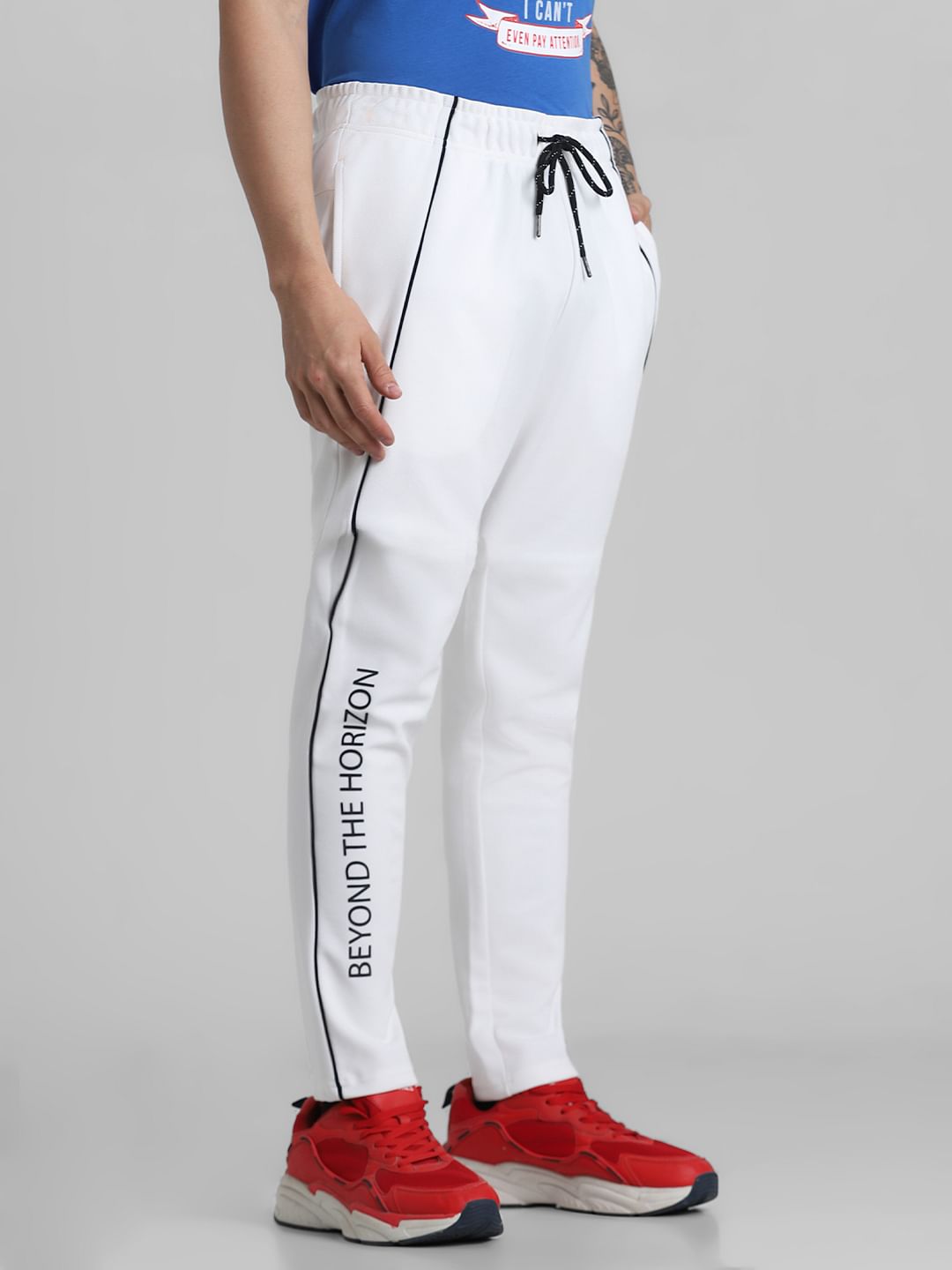 White Mid Rise Sweatpants