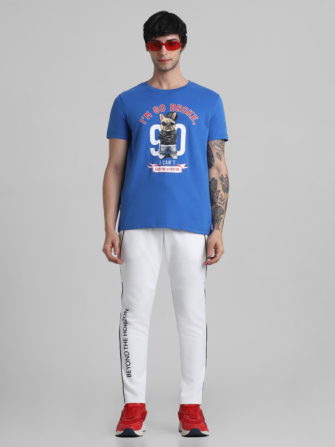 White Mid Rise Sweatpants