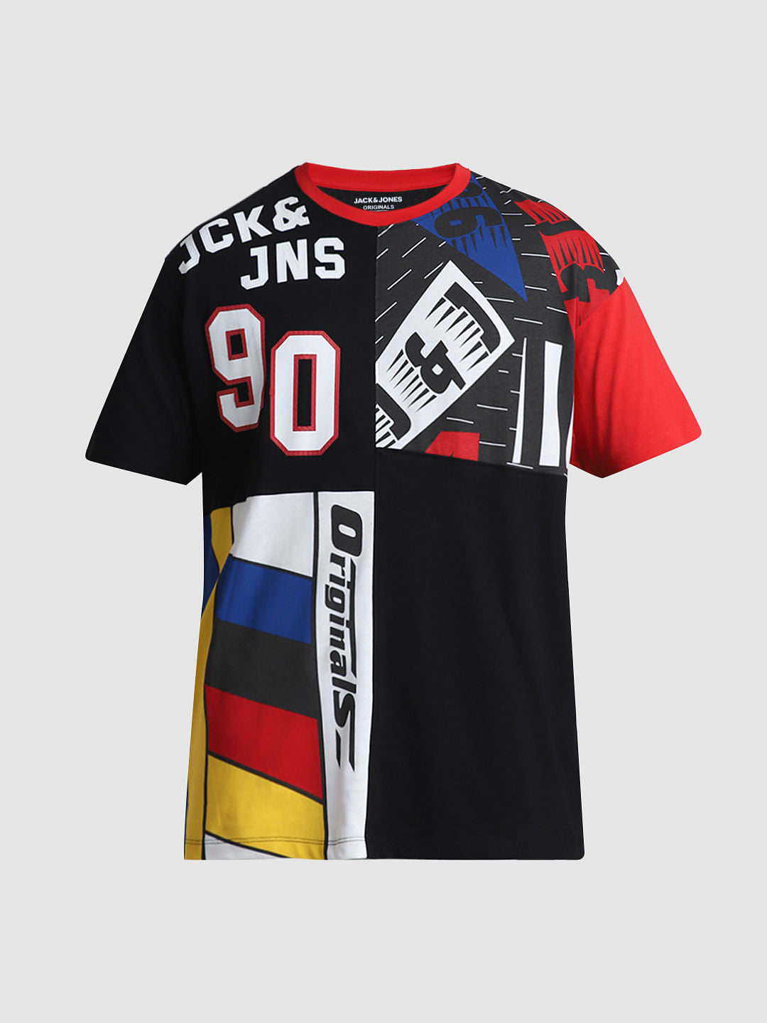 URBAN RACERS by JACK&JONES WHITE PRINTED Oversized T-SHIRT