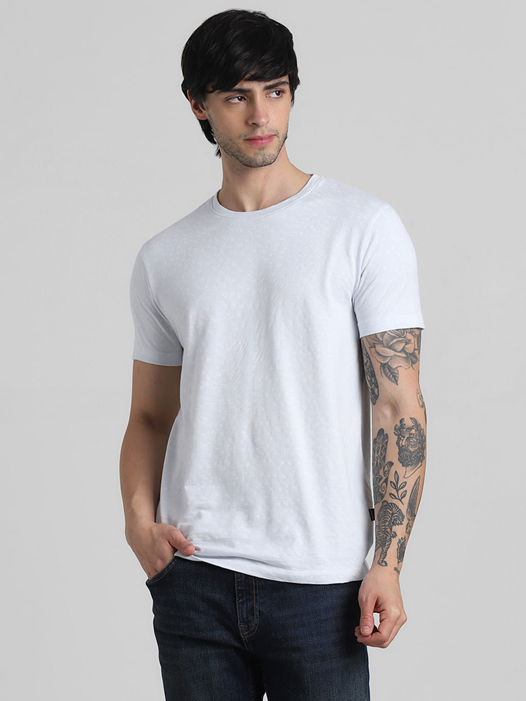 Light Blue Jacqaurd T-shirt