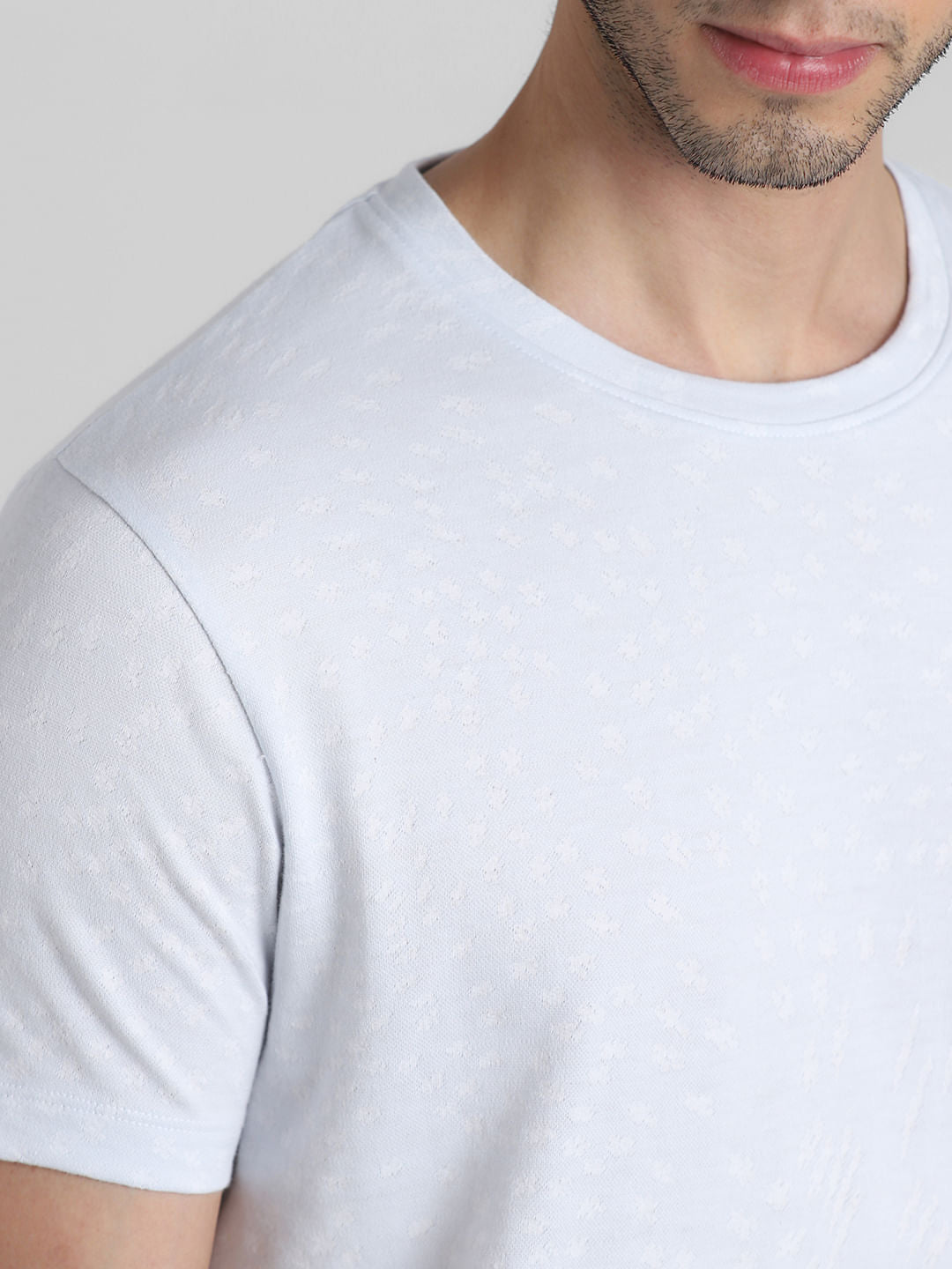 Light Blue Jacqaurd T-shirt