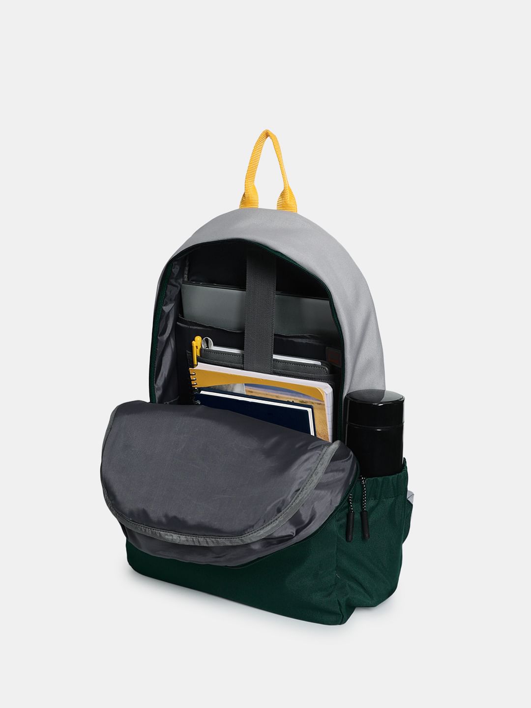 Green Colourblocked Backpack
