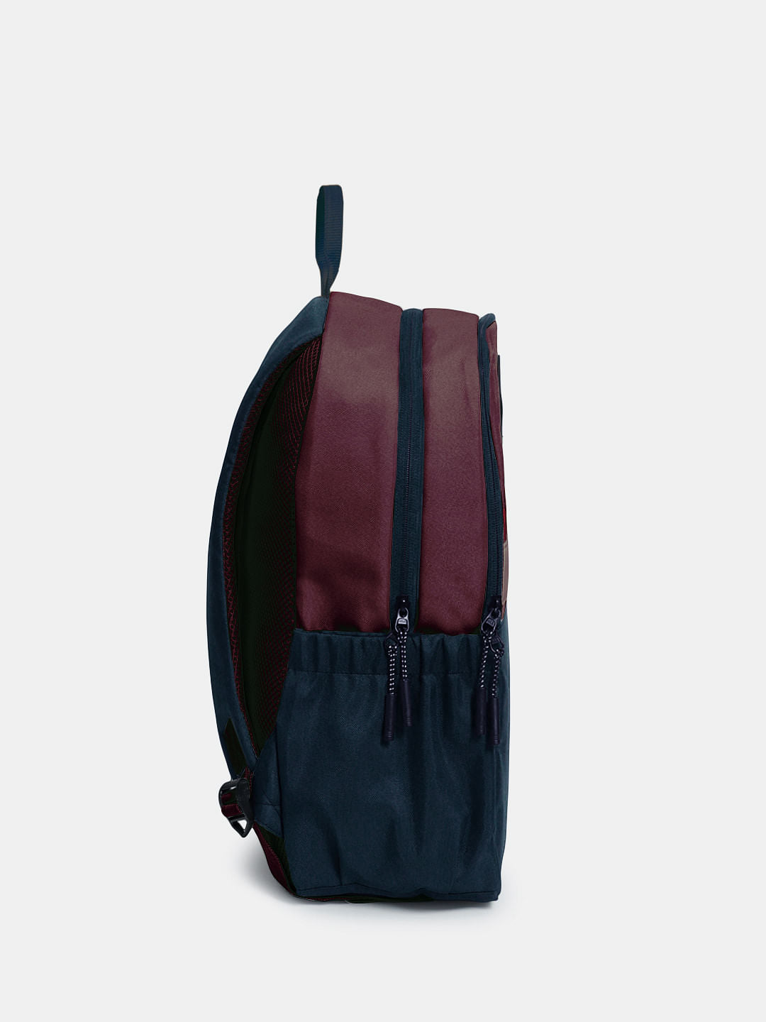 Navy Blue Colourblocked Backpack