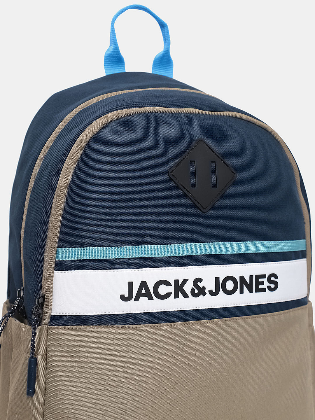 Grey Colourblocked Backpack