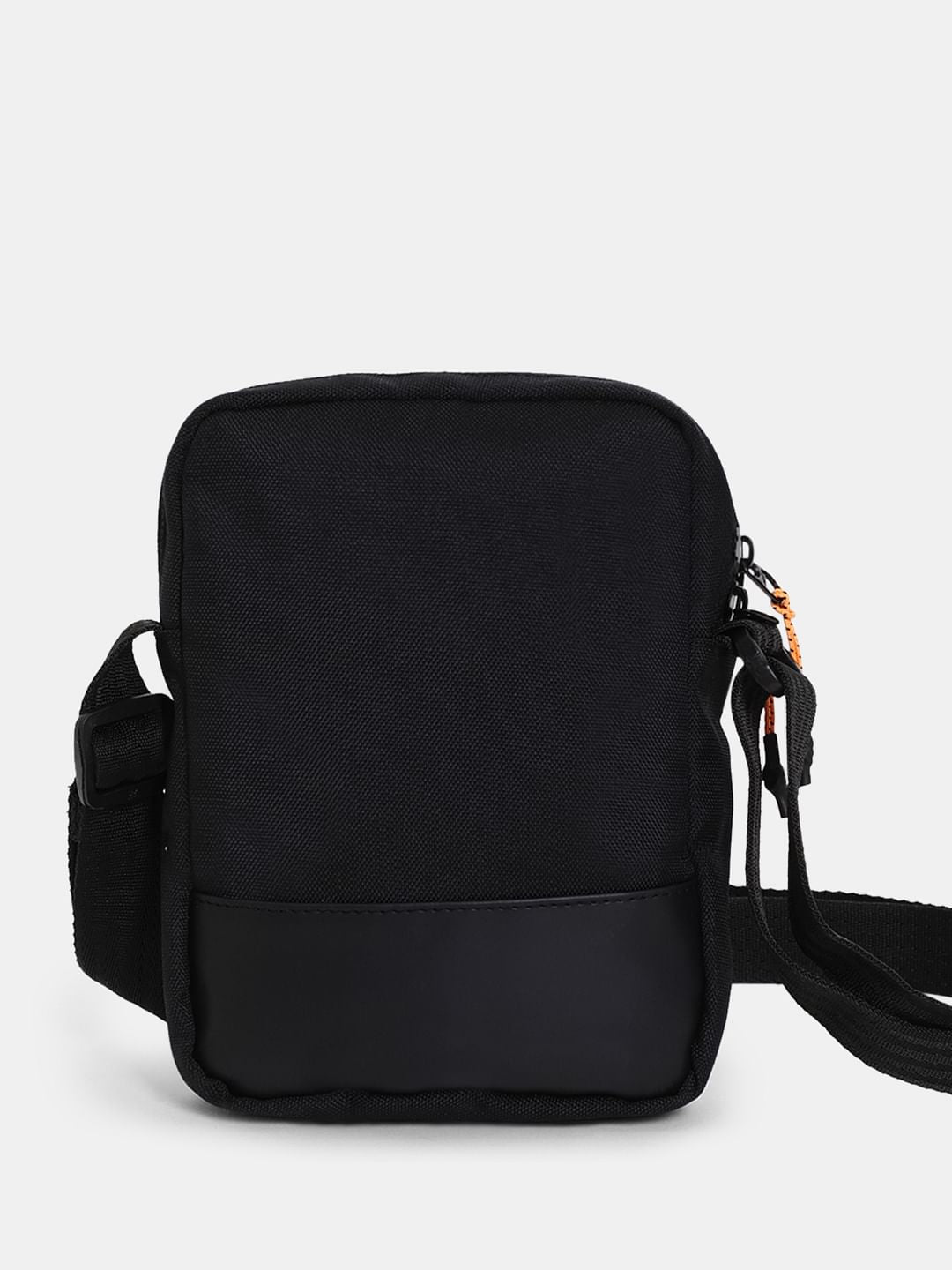 Black Mesh Detail Sling Bag