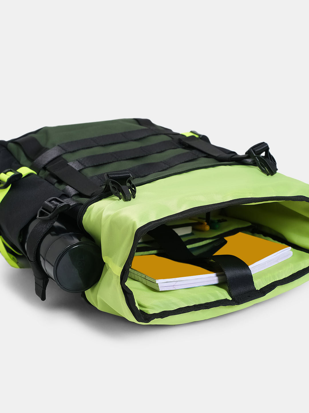 Olive Roll-Top Backpack