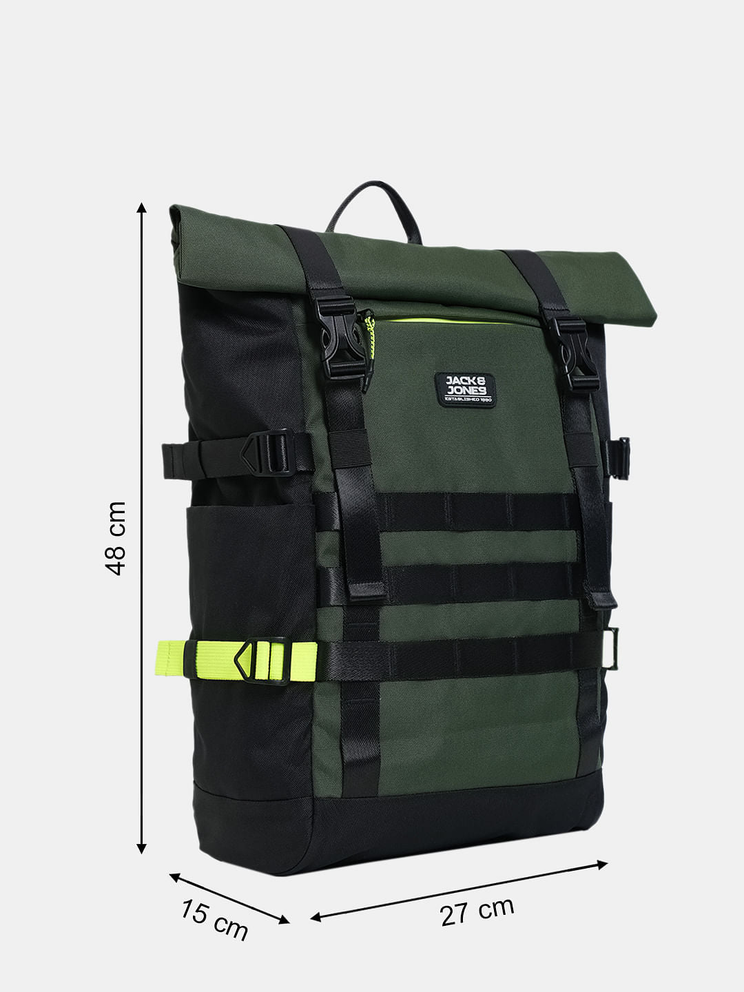 Olive Roll-Top Backpack