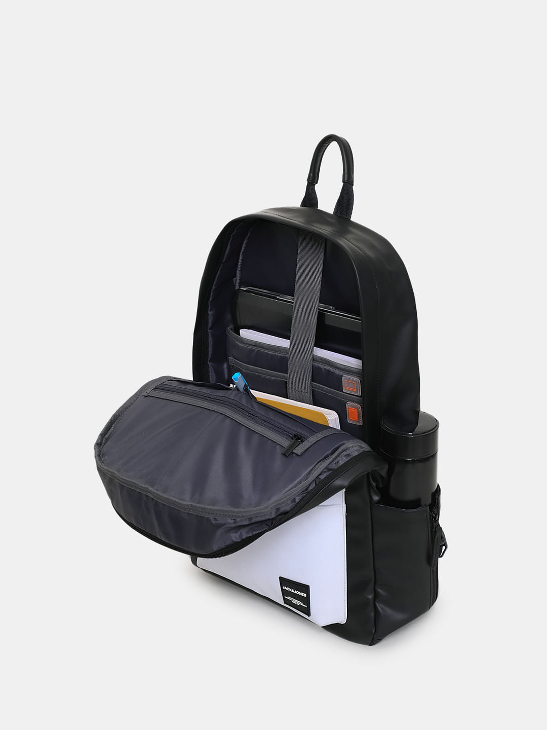 Black Colourblocked Backpack