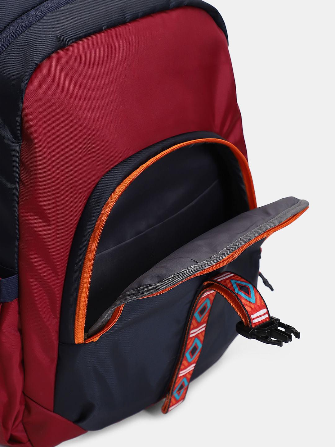 Red Colourblocked Backpack
