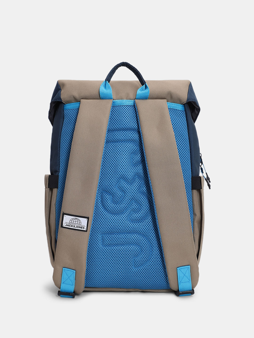 Brown Colourblocked Backpack