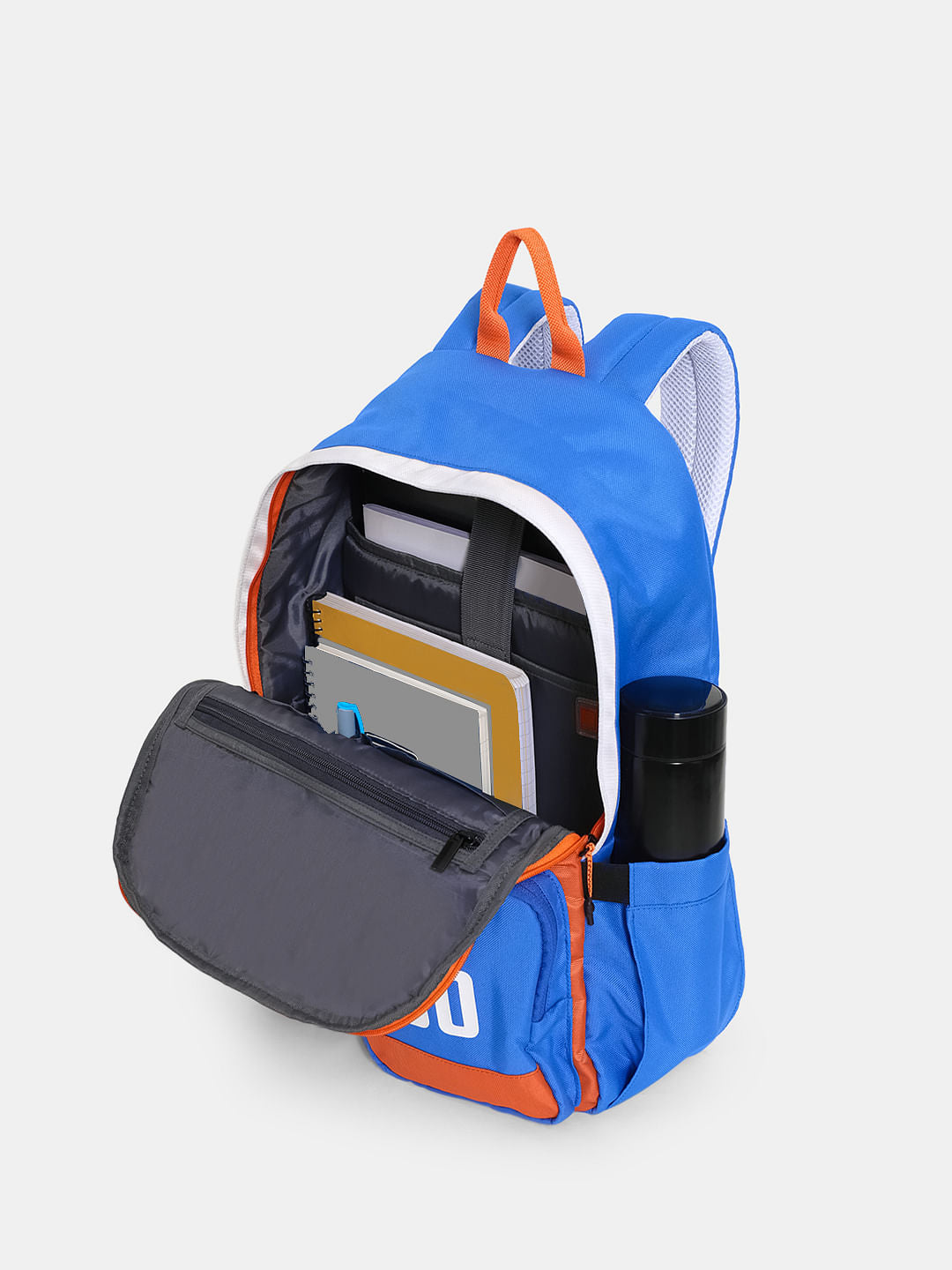Orange Colourblocked Backpack