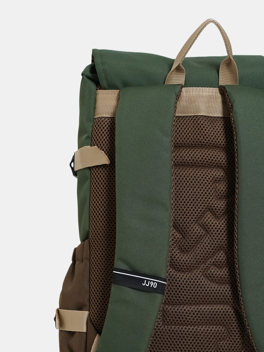 Green Colourblocked Backpack