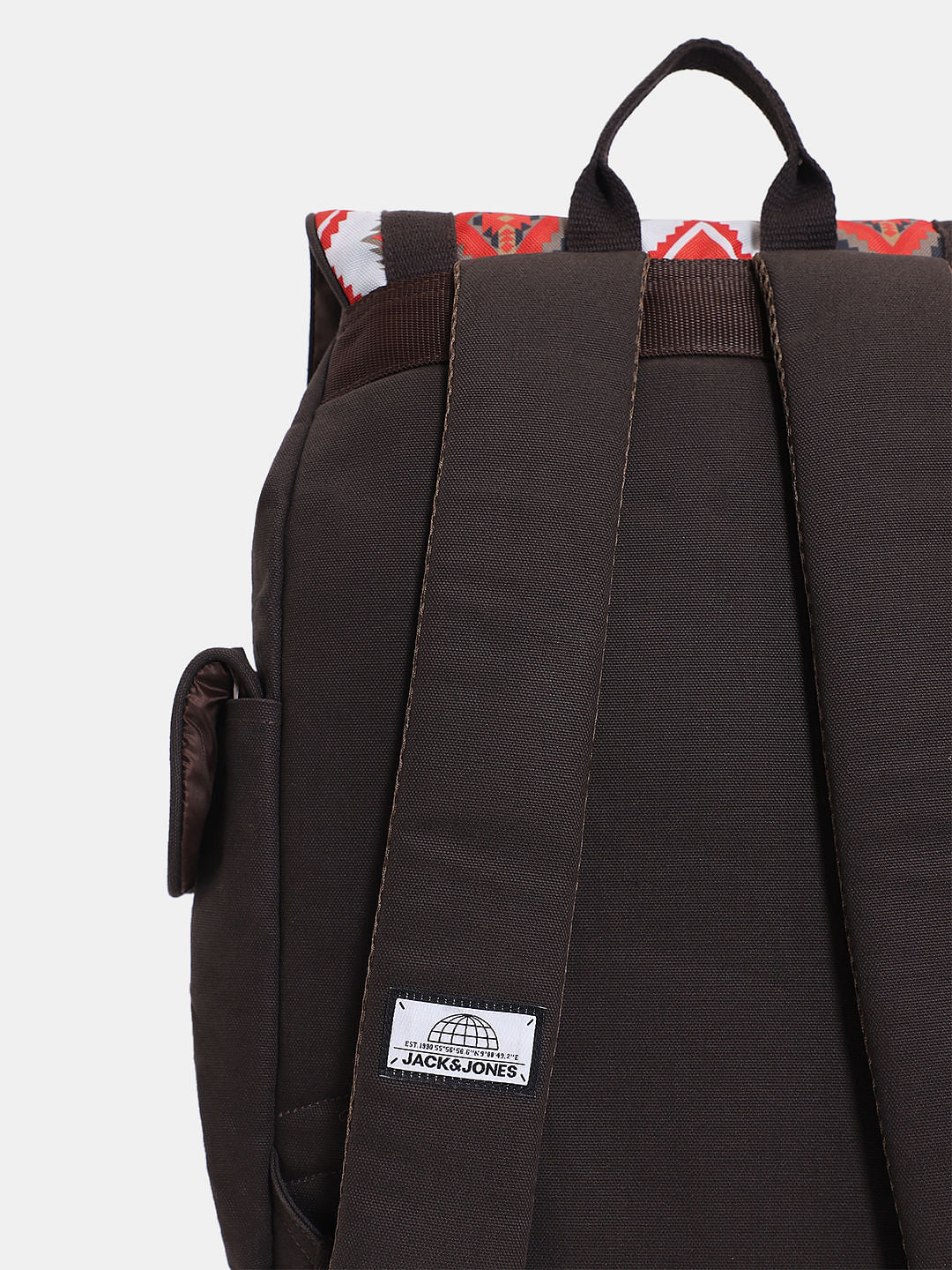 Dark Brown Aztec Print Backpack