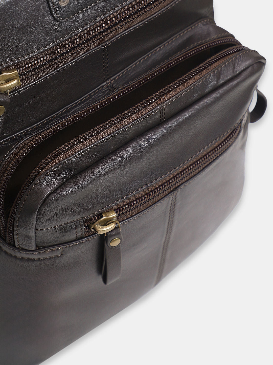 Dark Brown Leather Backpack