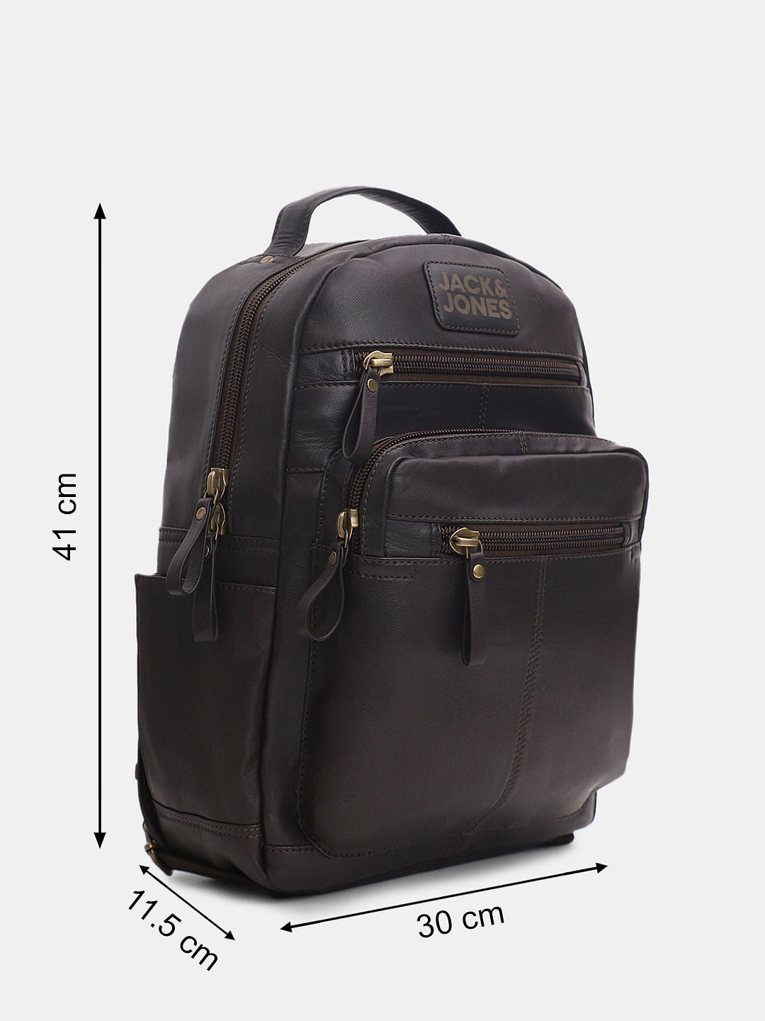 Dark Brown Leather Backpack