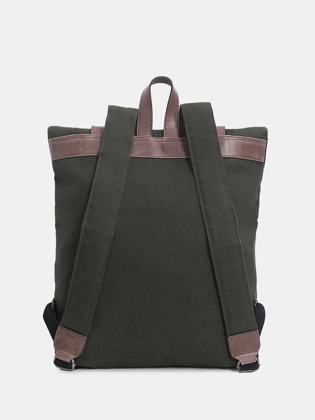 Military Green Colourblocked Backpack