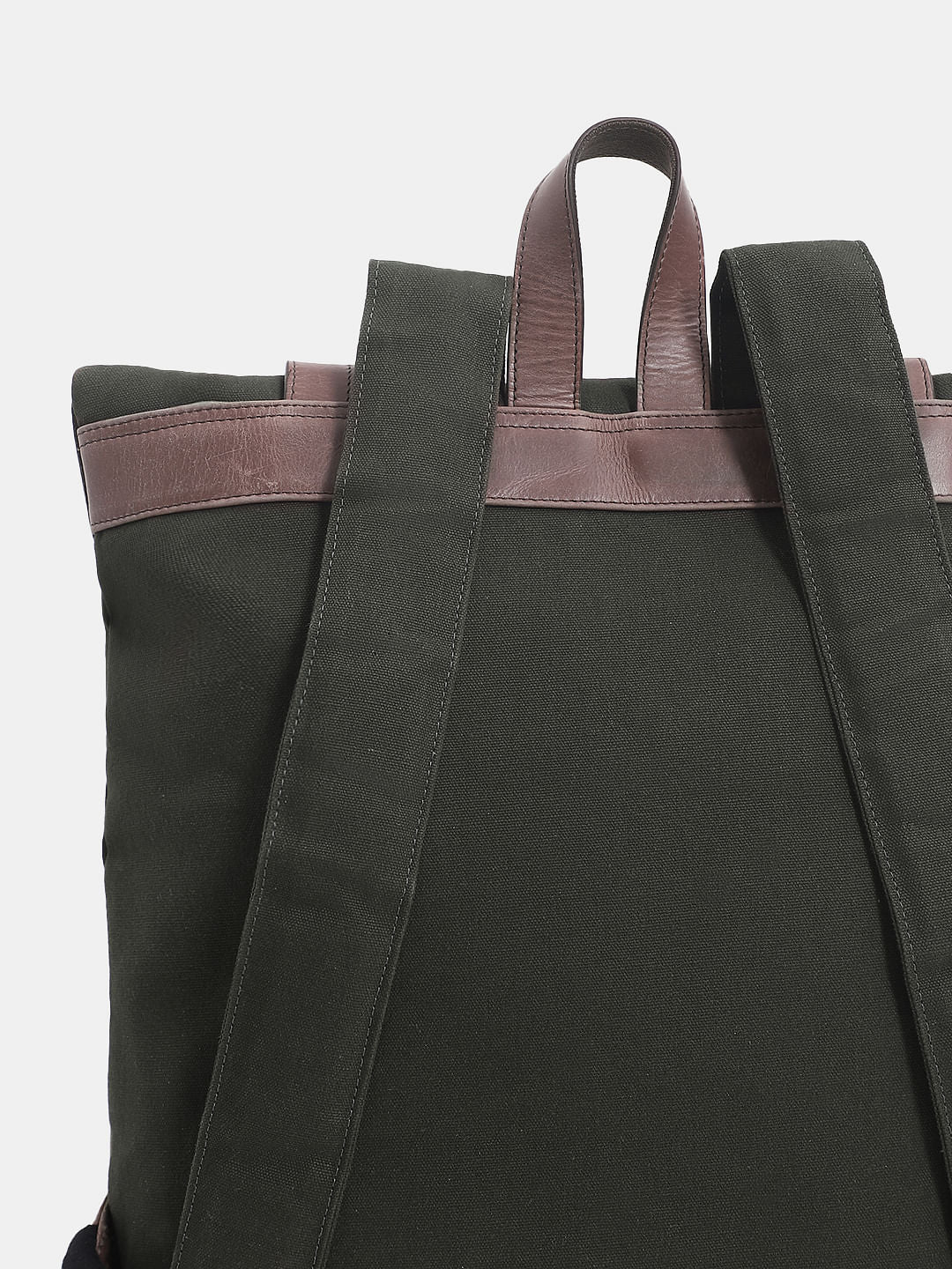 Military Green Colourblocked Backpack