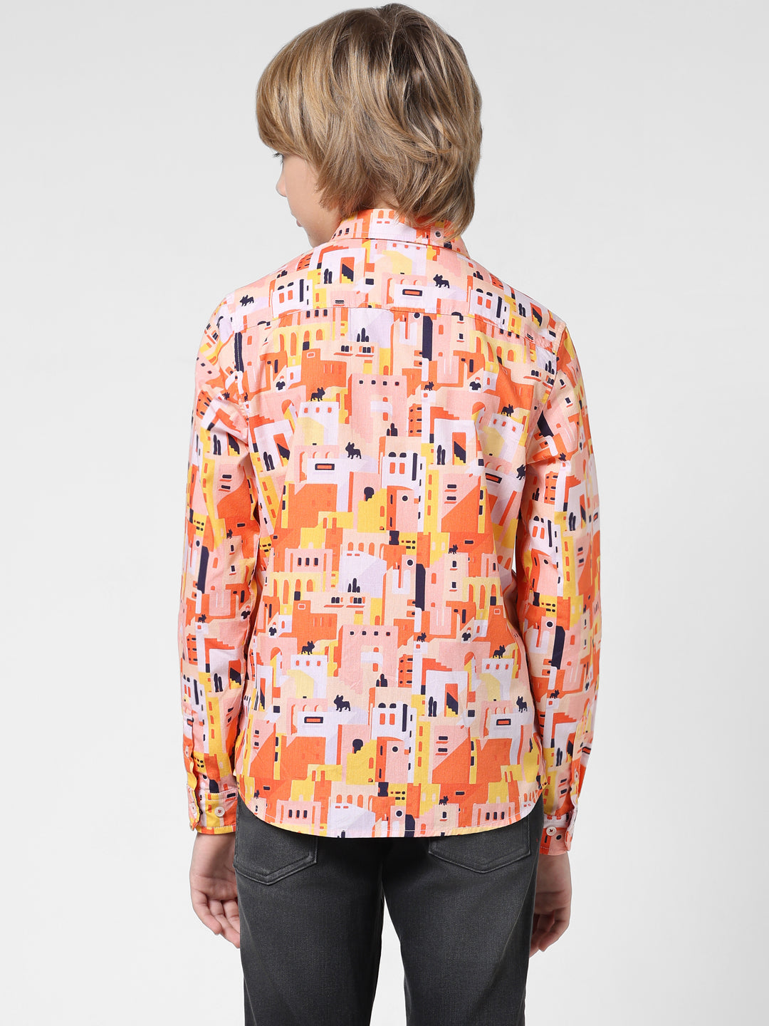 Boys Printed Cotton Shirt