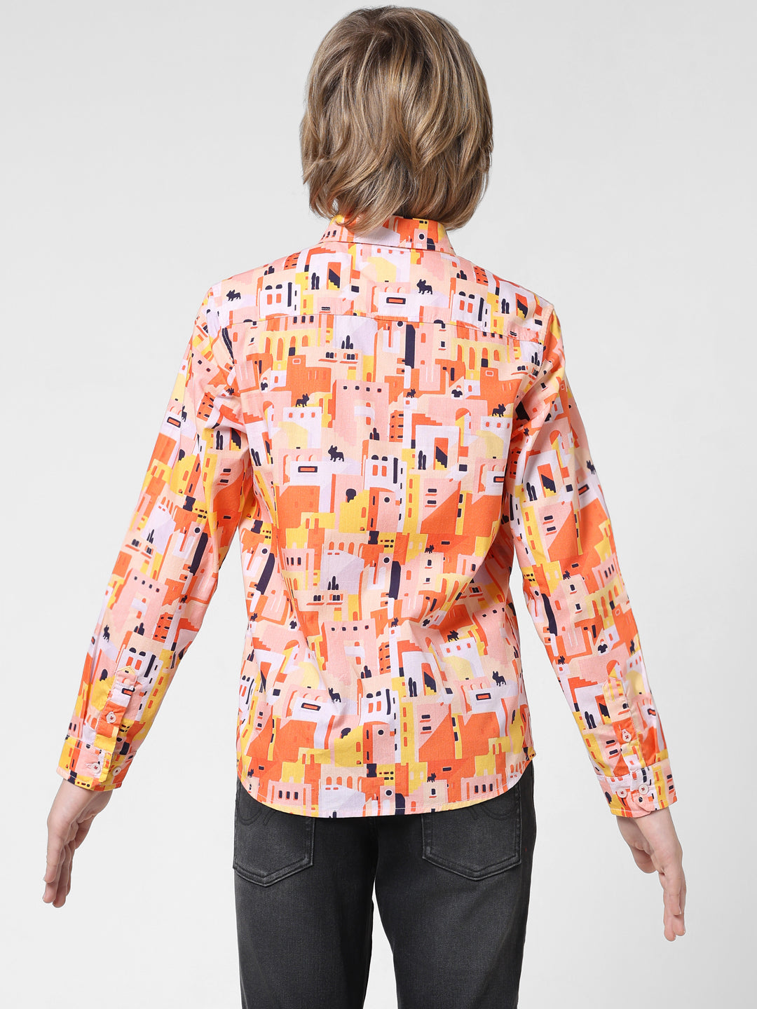 Boys Printed Cotton Shirt