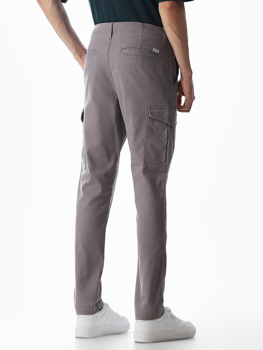 Grey Slim Fit Cargo Pants