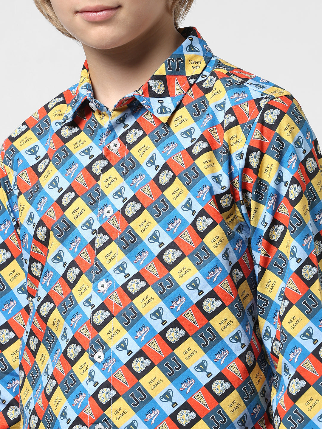 Boys Printed Full Sleeves Shirt