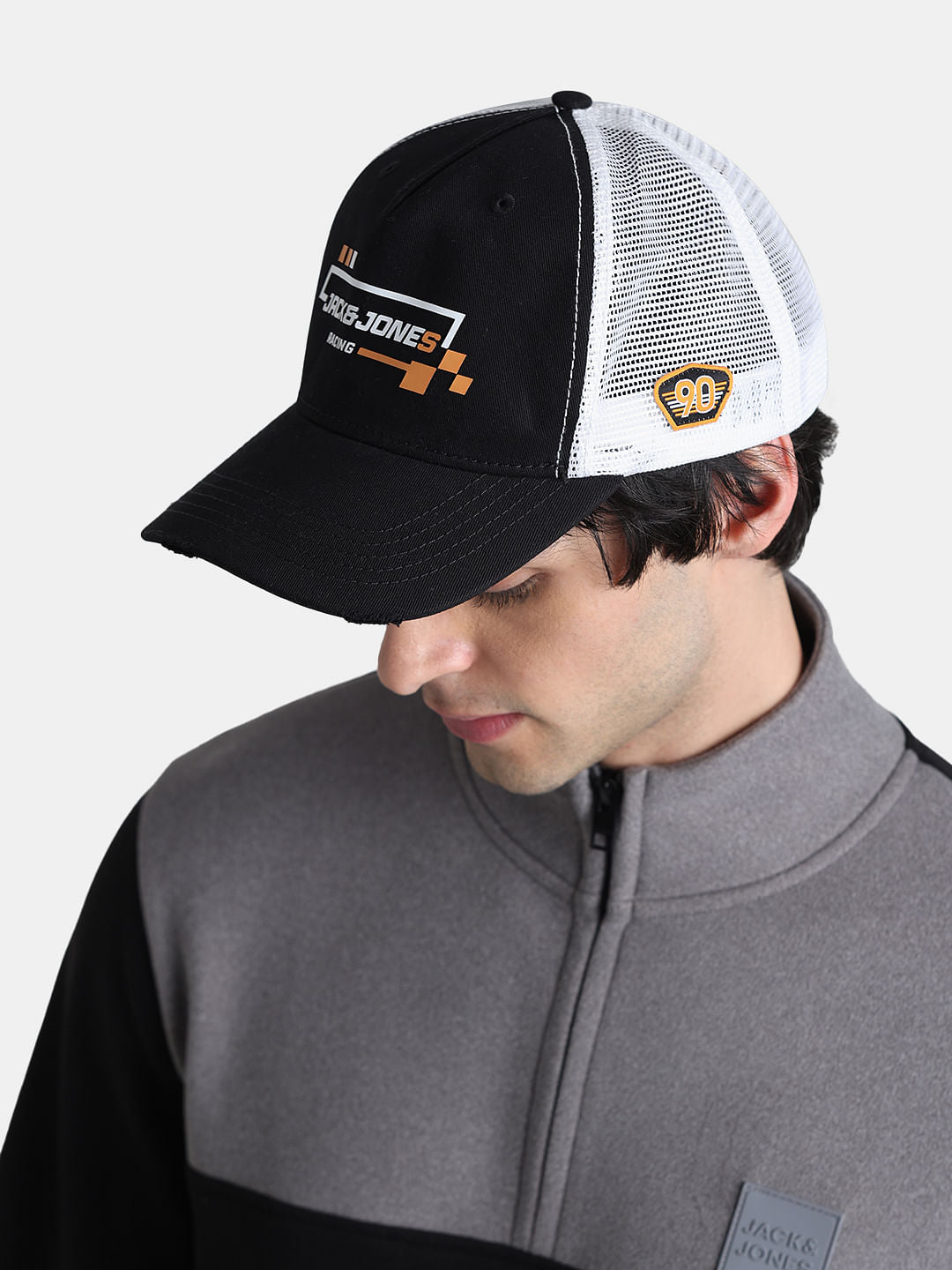 URBAN RACERS by JACK&JONES Black Trucker Cap