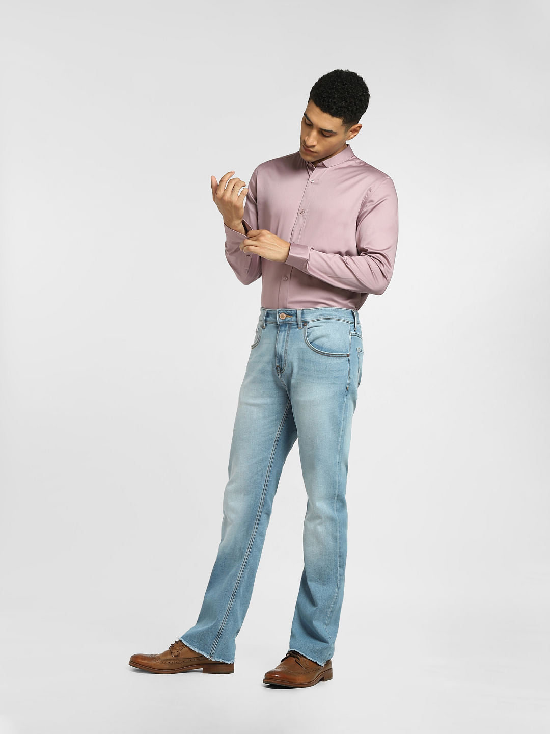 Light Pink Full Sleeves Shirt