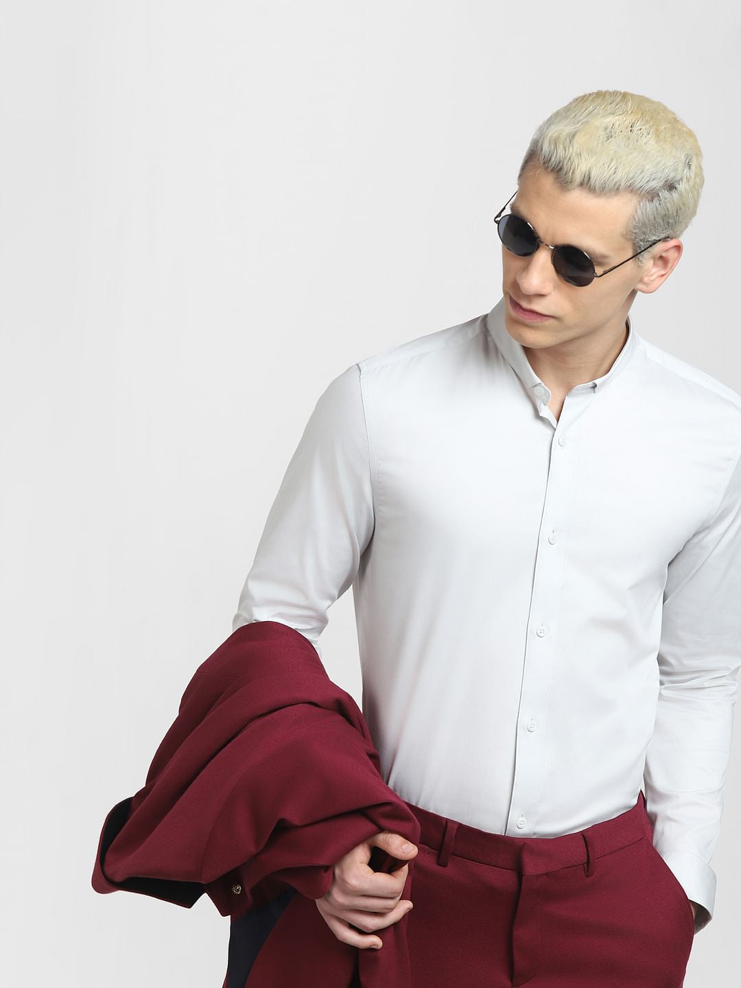 Light Grey Full Sleeves Shirt