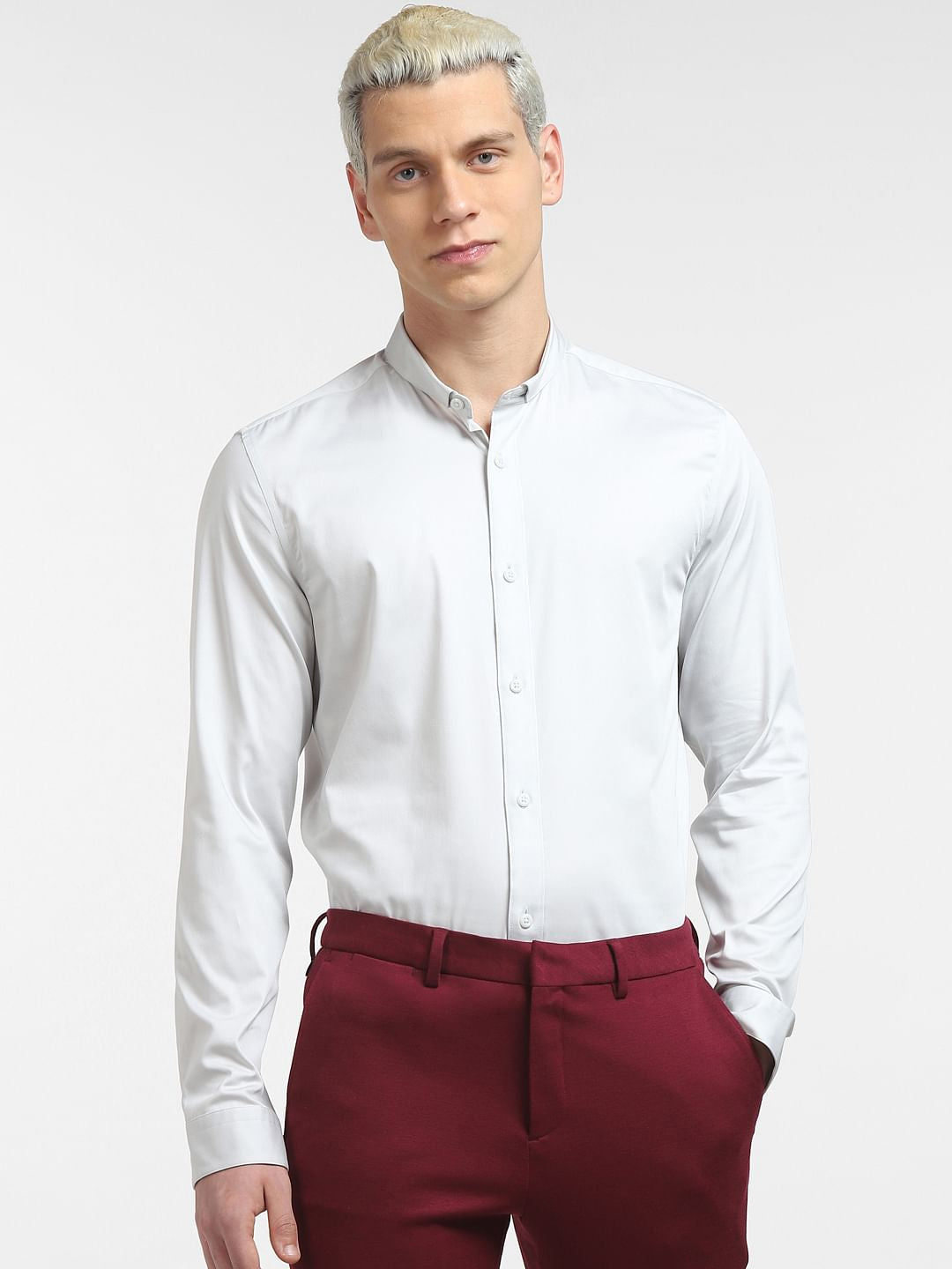 Light Grey Full Sleeves Shirt