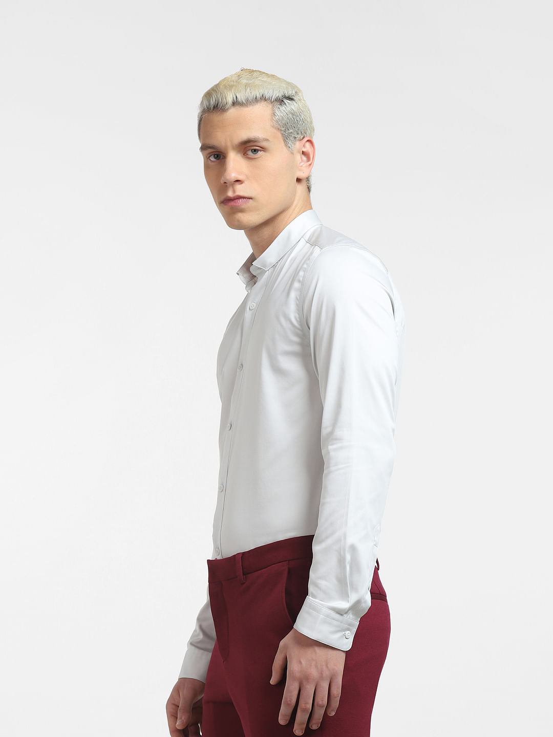 Light Grey Full Sleeves Shirt