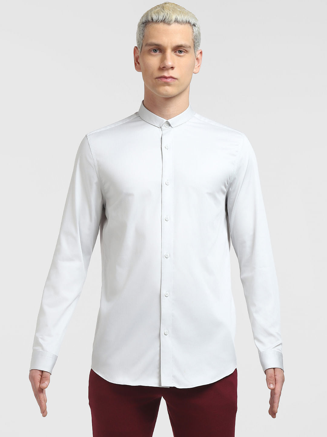 Light Grey Full Sleeves Shirt