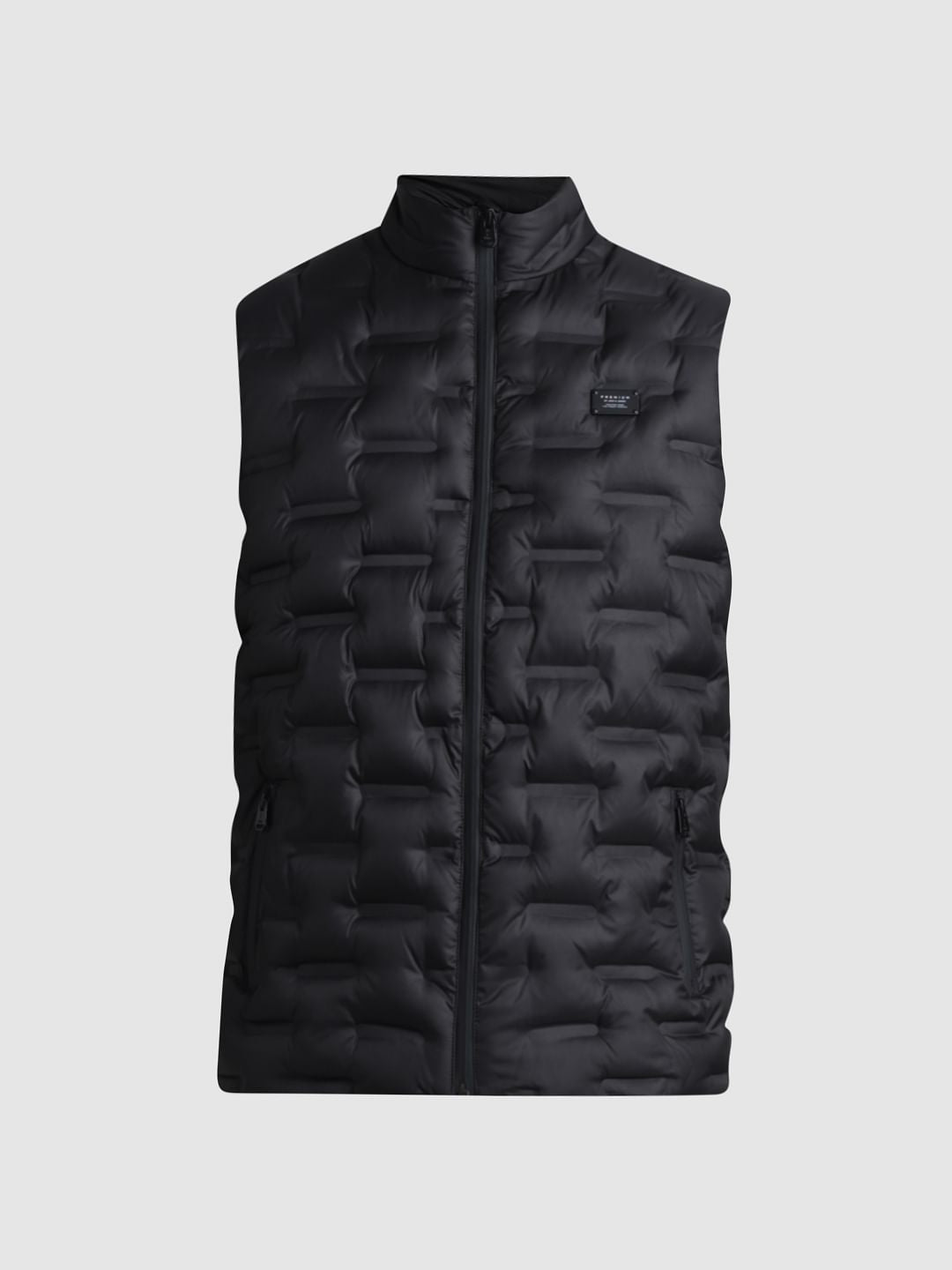 Black Sleeveless Puffer Vest
