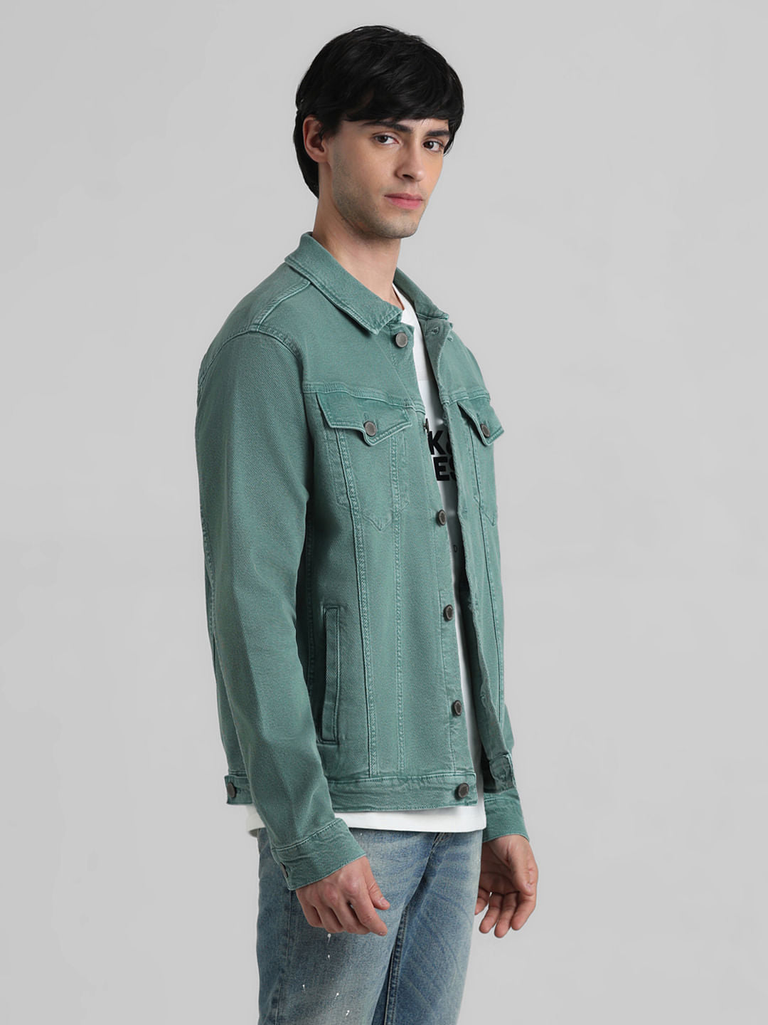 URBAN RACERS by JACK&JONES Green Over-Dyed Casual Jacket