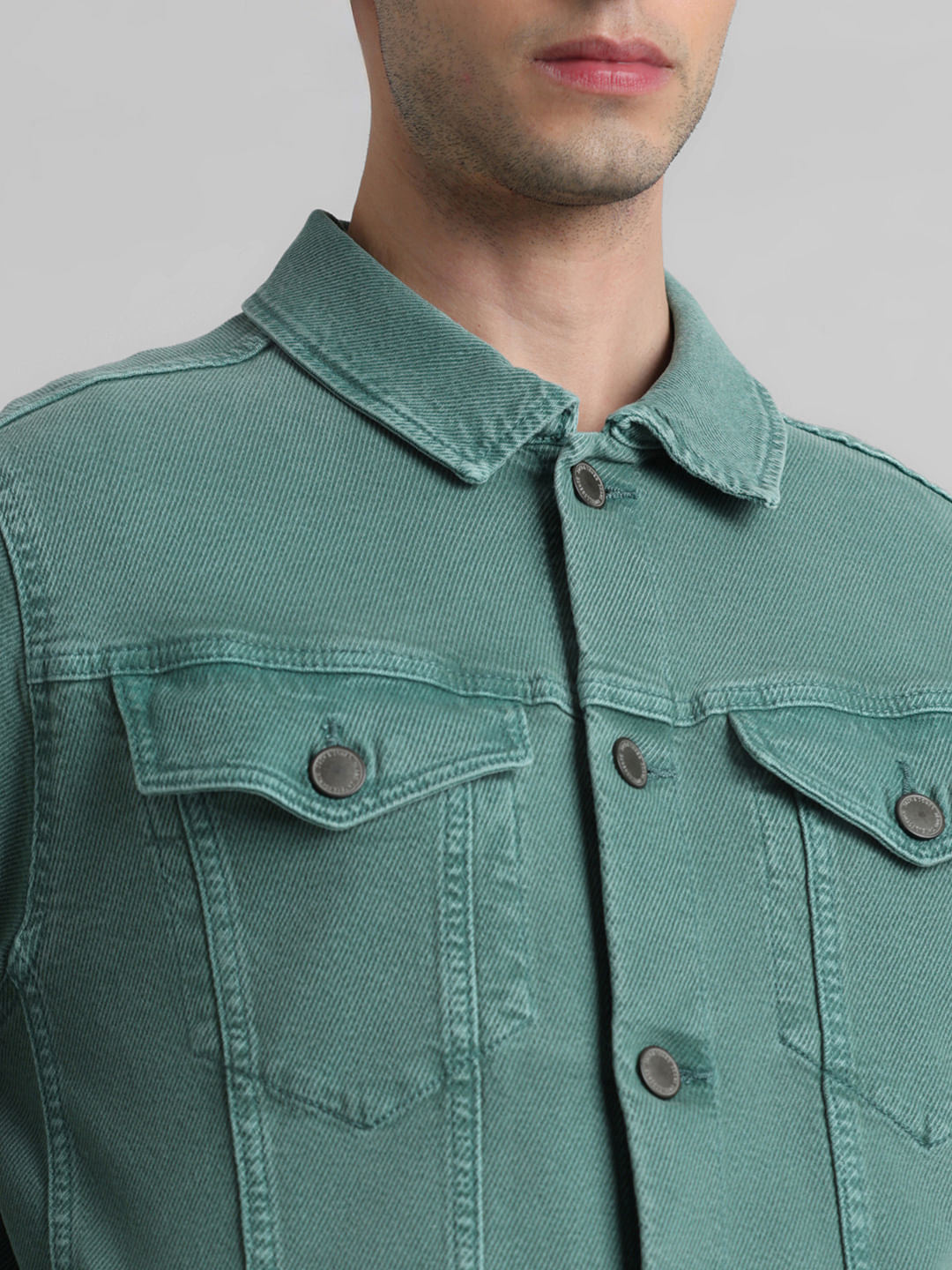 URBAN RACERS by JACK&JONES Green Over-Dyed Casual Jacket