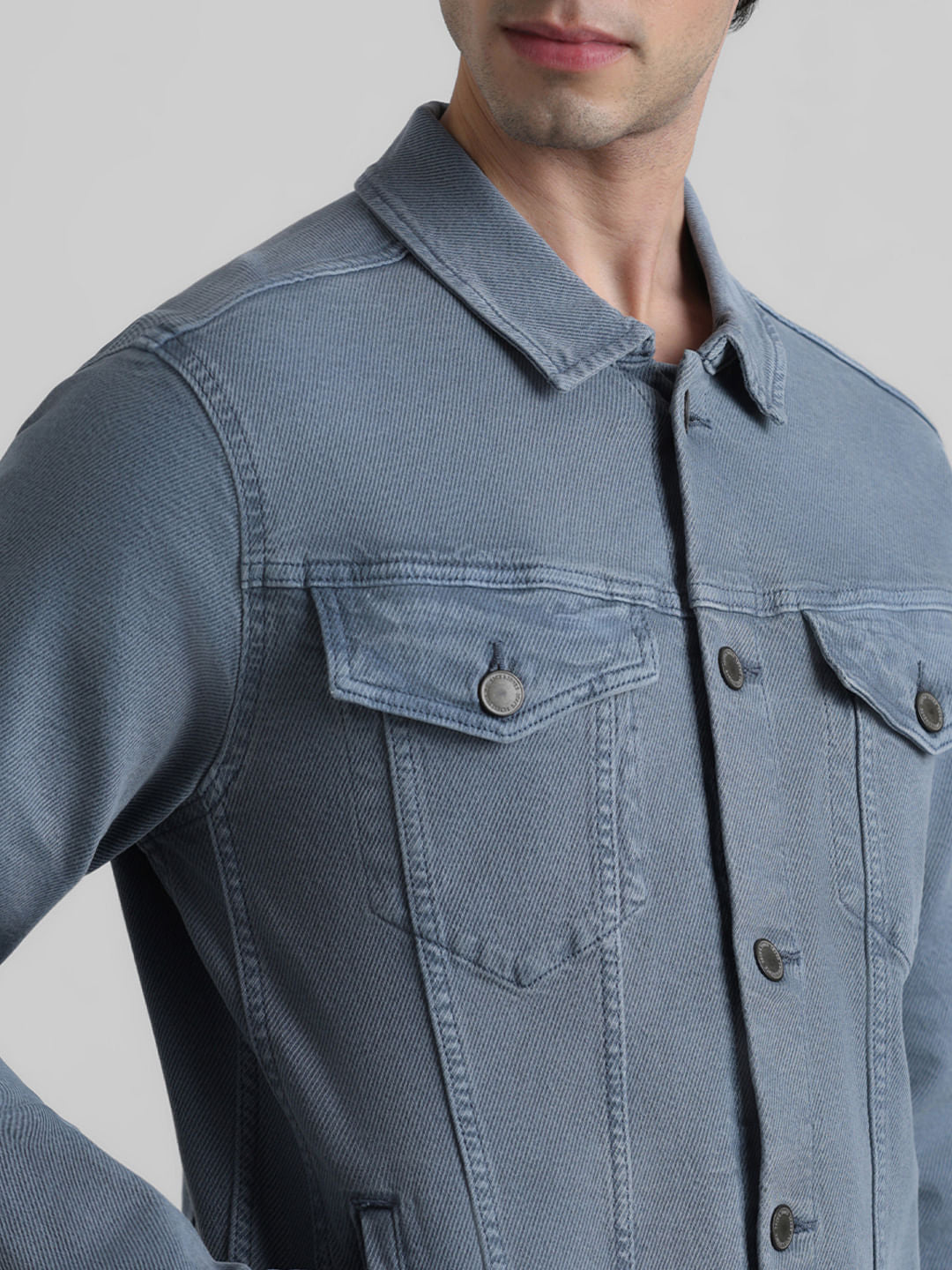 URBAN RACERS by JACK&JONES Grey Over-Dyed Casual Jacket