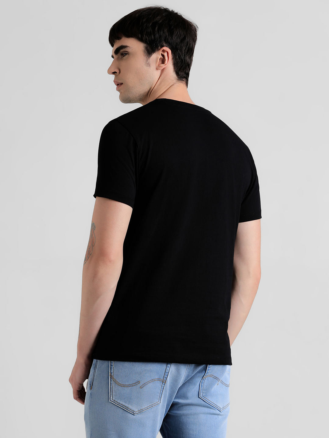 URBAN RACERS by JACK&JONES BLACK GRAPHIC PRINT T-SHIRT