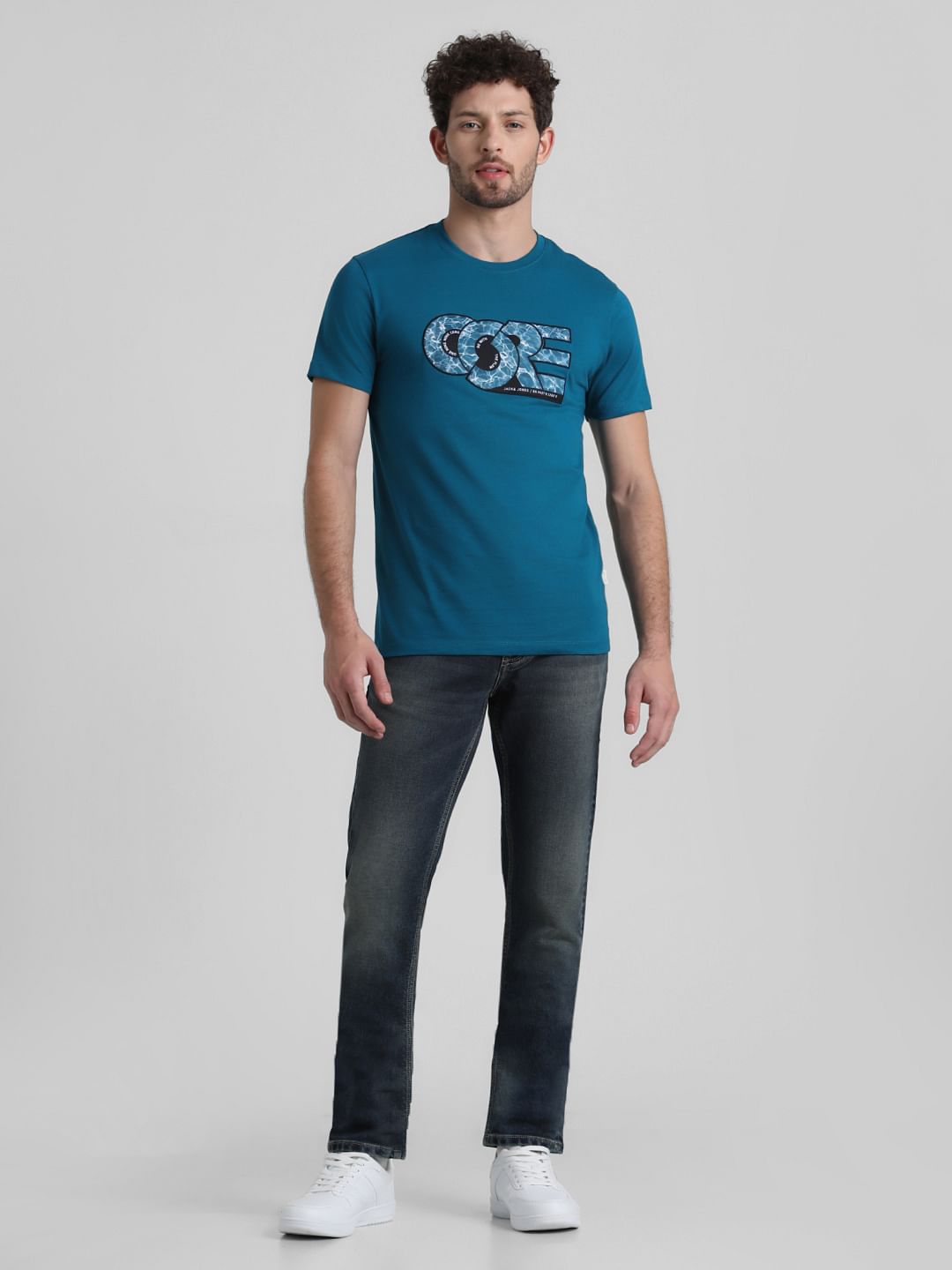 Core Blue Crew Neck T-shirt