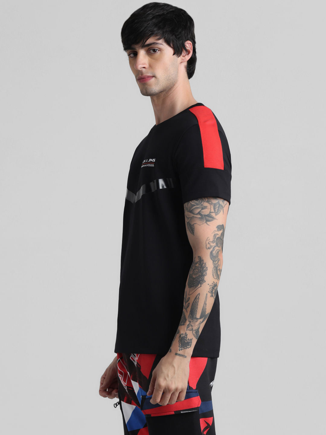 URBAN RACERS by Jack & Jones Black Crew Neck T-shirt