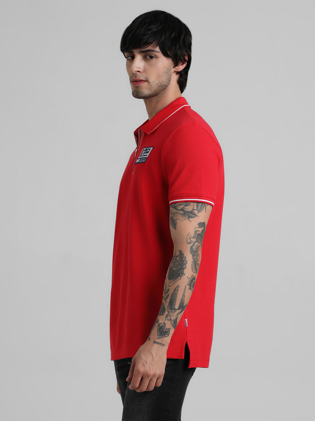 URBAN RACERS by JACK&JONES RED RACER BATCH POLO T-SHIRT