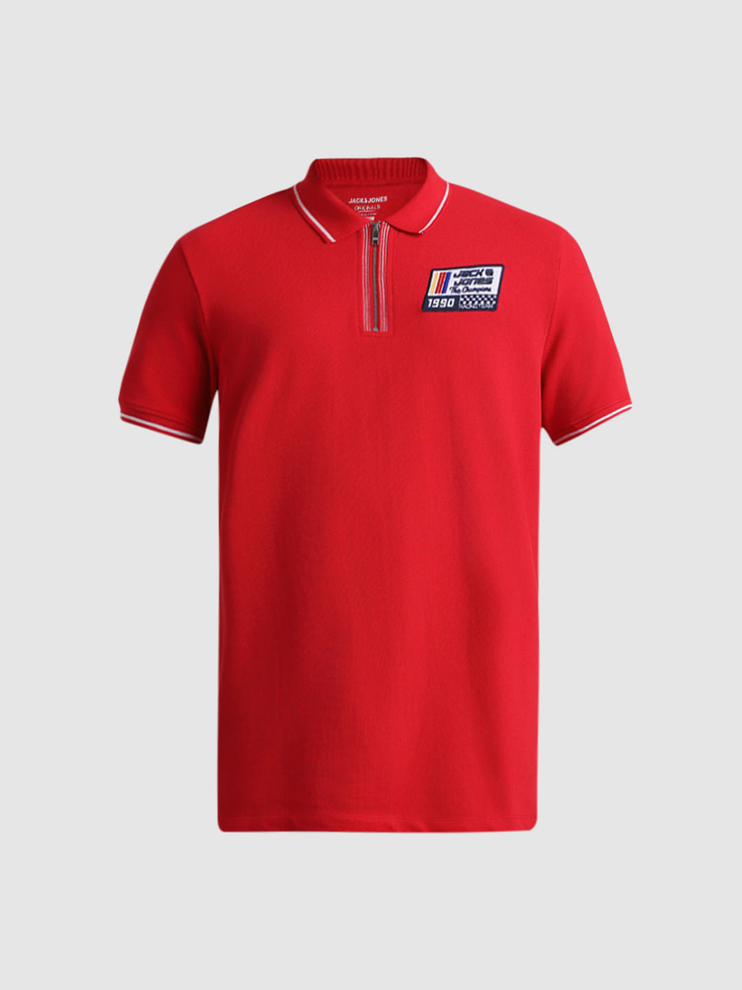 URBAN RACERS by JACK&JONES RED RACER BATCH POLO T-SHIRT