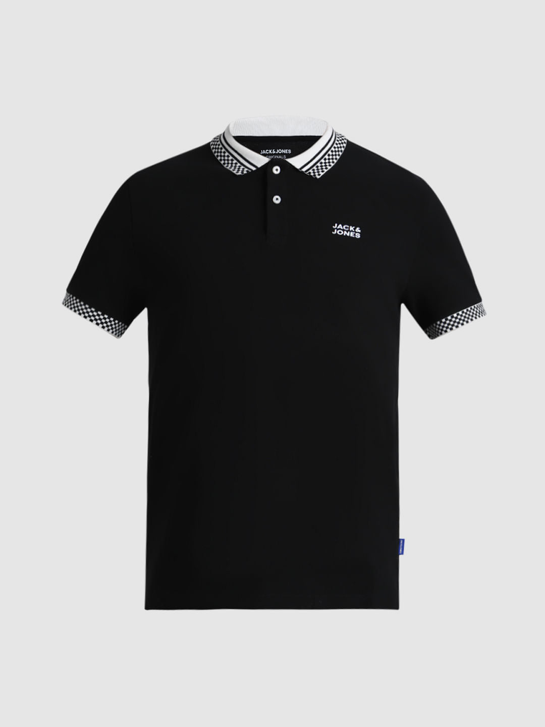 URBAN RACERS by JACK&JONES BLACK CONTRAST TIPPING POLO