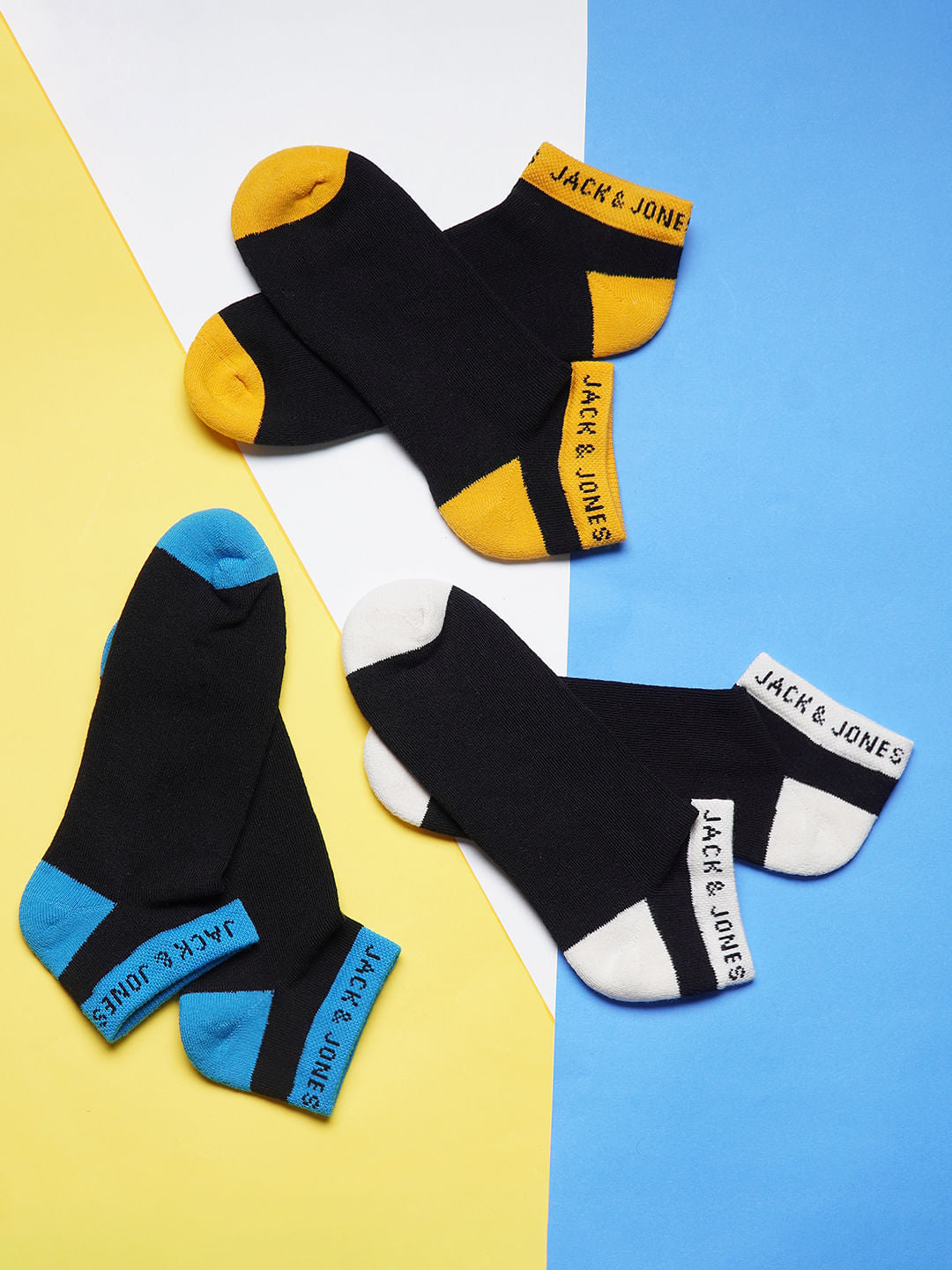 Pack Of 3 Black Terry Ankle Length Socks