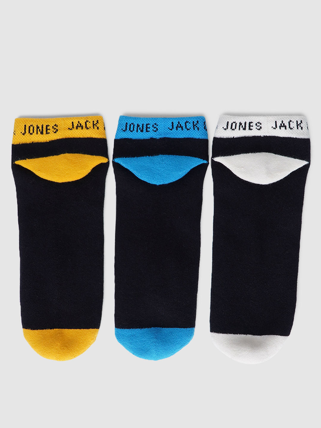 Pack Of 3 Black Terry Ankle Length Socks