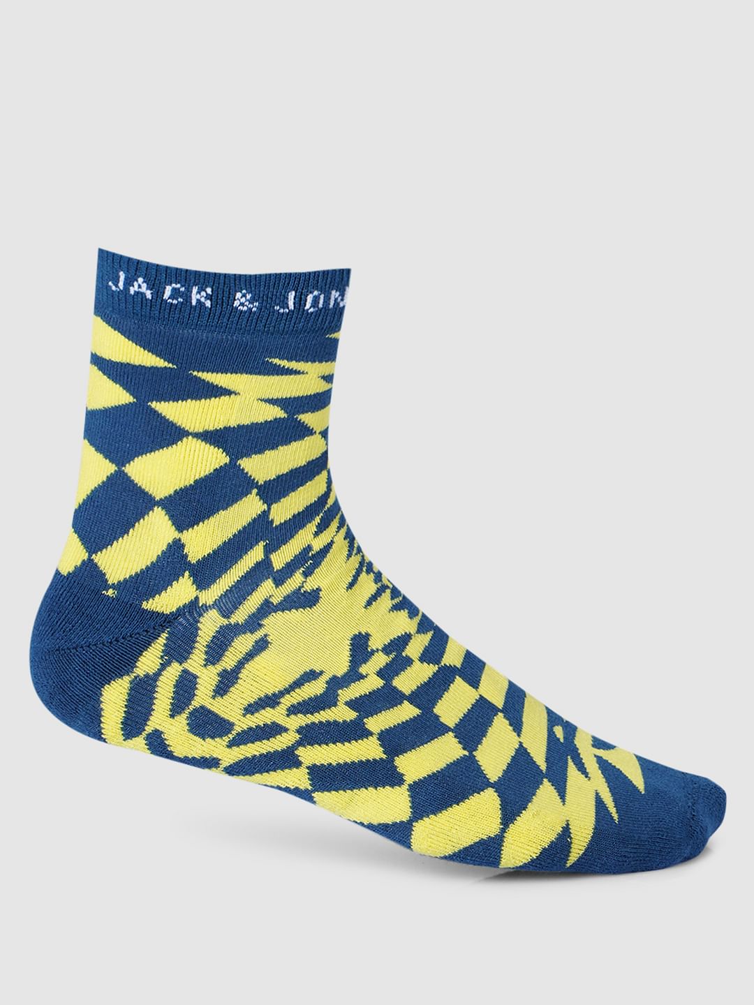 Pack Of 3 Printed Terry Mid Length Socks