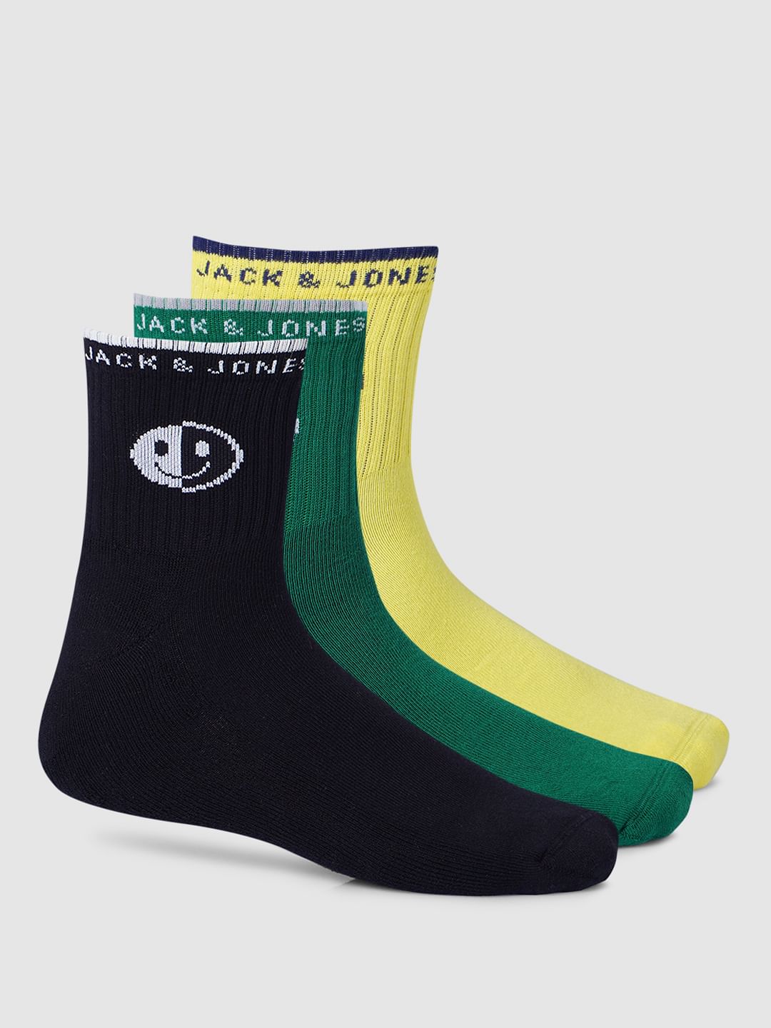 Pack Of 3 Terry Mid Length Socks